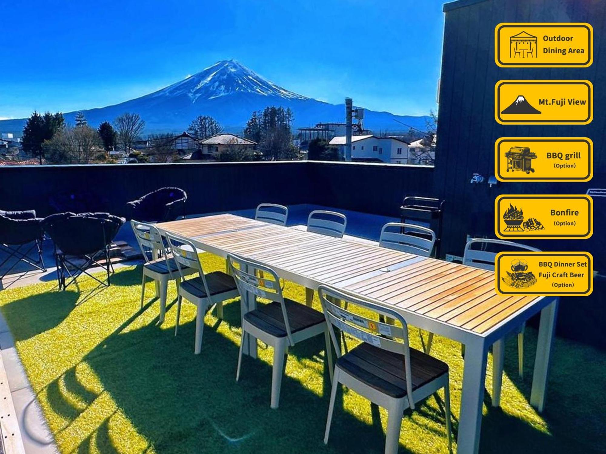 ヴィラ山間堂 Terrace Villa Bbq Bonfire Fuji View Annovillas Fujikawaguchiko Esterno foto